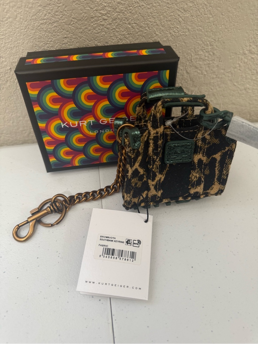 Kurt Geiger Southbank Keychain Bag Charm - Picture 3 of 10
